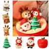 Lovely Christmas Stuffed Plush Toys Christmas Decoration 3D Stuffed Animals Elk Toy  Toddler