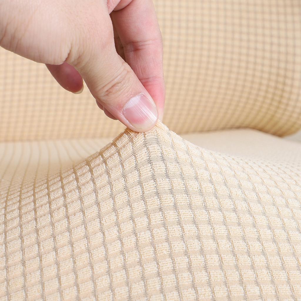 Cover For Swivel Office Chair, Cream Jacquard