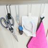 2 Stück Süßer Metall-Tür-Hinterhaken Eisen Nagelfreier Klebefreier Kleiner Haken Mantel Badezimmerschrank Kleidung Kreativer Schwarzer Katzenhaken