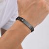 Personalized Cross ID Bracelets for Men Boys,Engraved Stainlesss Steel Chain Link Wristband,Stylish Jewelry Gifts