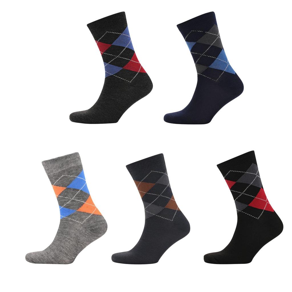 Mad Man Bright Argyle Boxed Socks