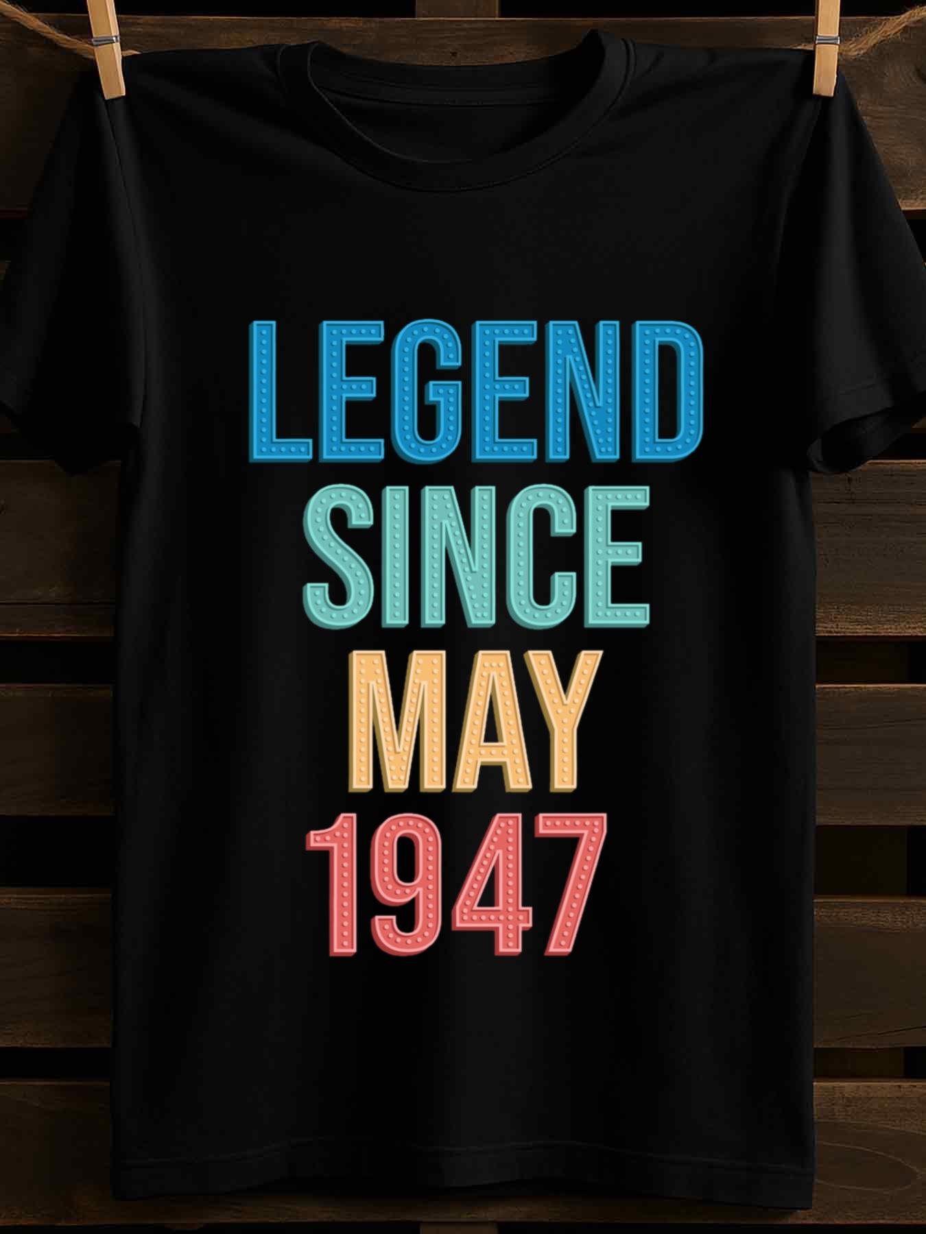 Men s T-Shirt Y2K Pack Vintage 1947 Birthday Multicolor XL