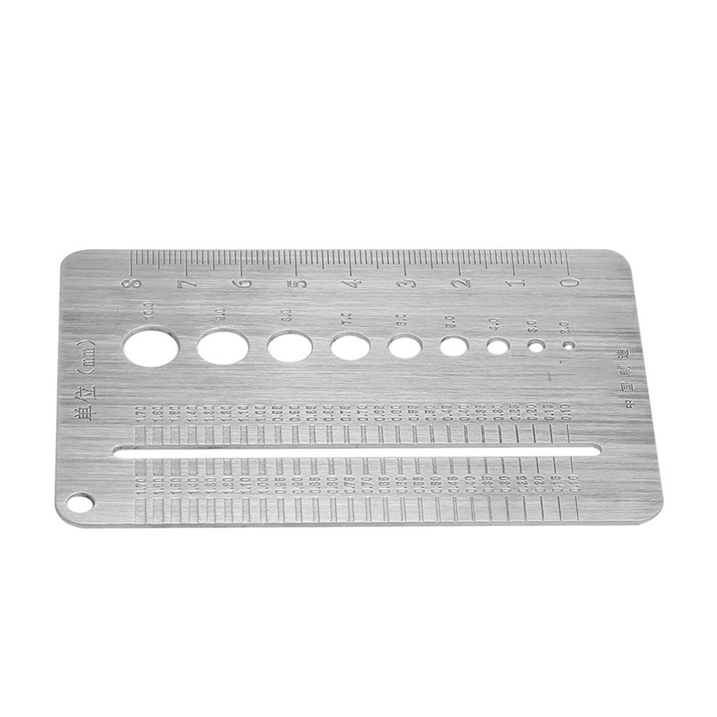 2 10mm Stainless Steel Screw Gauge Plate for Accurate Measurement  Lightweight and Convenient Check of   and Nut