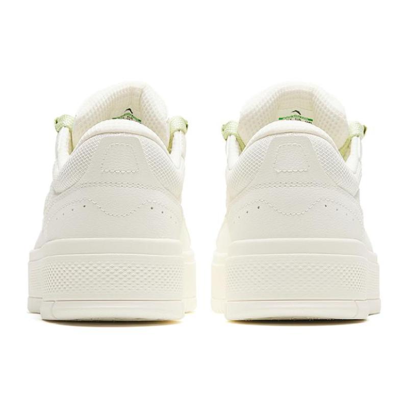 Anta Light Breeze Coverage Breathable Low Top Skateboard Shoes Women's White Green Sneakers 922418065-3