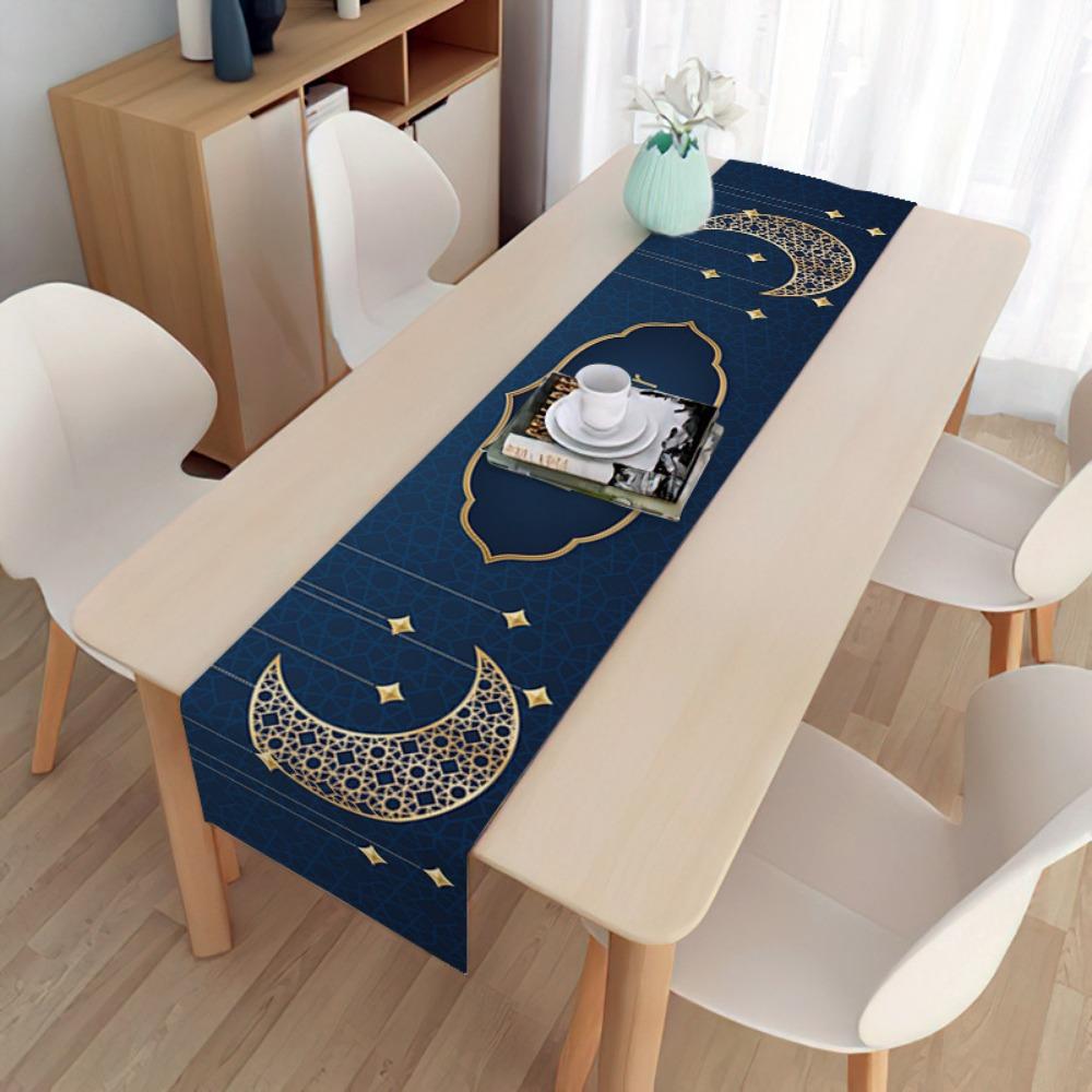 2 Stück Lange Leinen Feiertags Dekorative Tischdecke Staubtuch Platzset