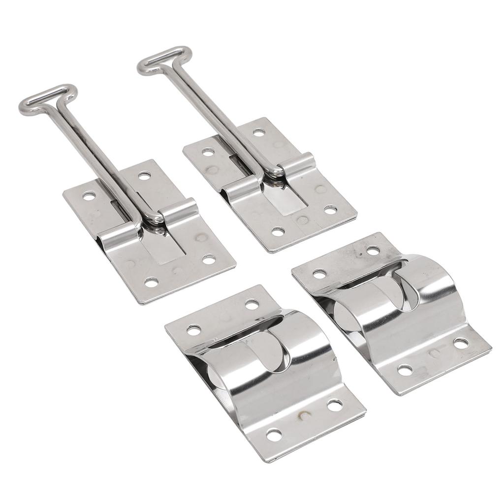 2PCS RV Door Latch 304 Stainless Steel Multifunctional T Style Entry Door Catch Holder for Cargo Trailer Camper Truck 4