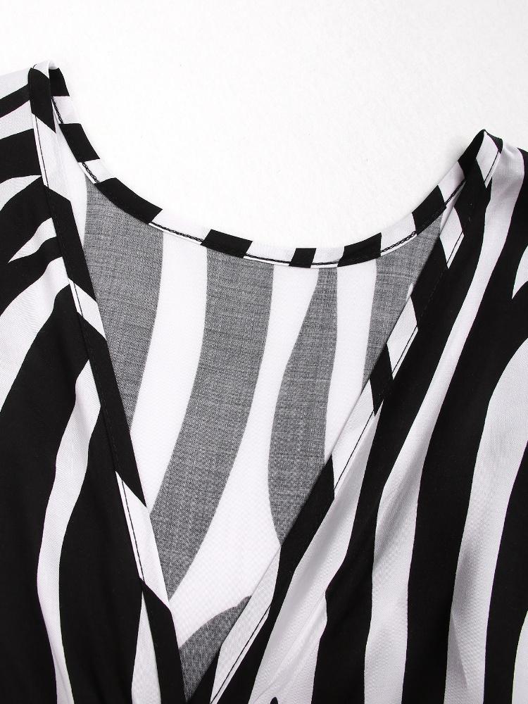 EDOLYNSA Schicker gestreifter Kaftan Strandkleid Damen Homewear übergroßer Kaftan frisches Kleid frisches Kleid Hausmantel Q1297