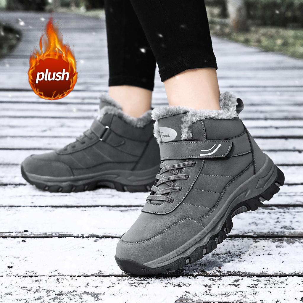 TUINANLE Women's Soft Bottom Non-Slip Velvety Winter Boots - Warm Old Beijing Style Snow Boots Men Cotton Shoes