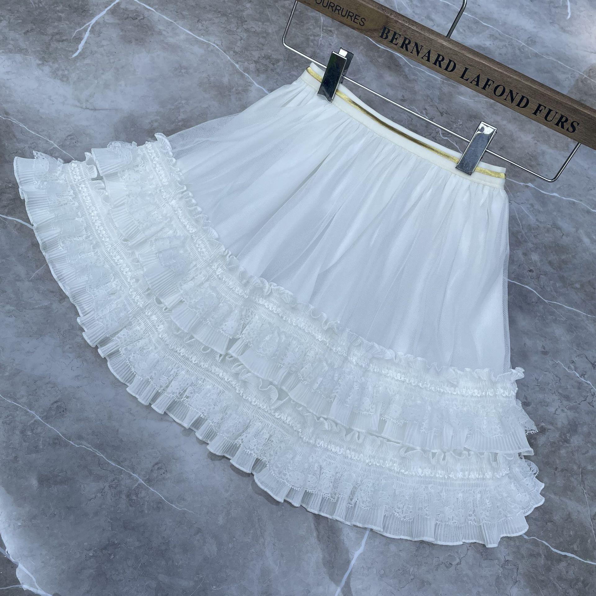 

Универсальная сетчатая пышная юбка для девочек – Стильная короткая юбка для маленьких фей 160cm белый