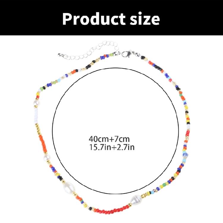 Elegant Beads Necklace Charm Necklace Beads Bracelet Multilayer Necklace Chain Necklace Suitable for Fashion Outfit