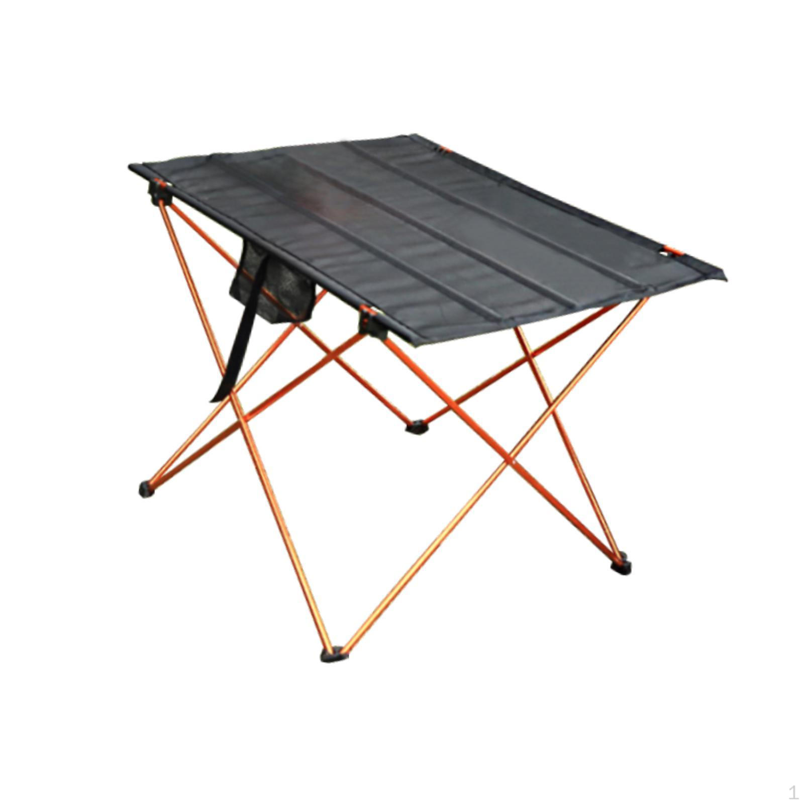 

Outdoor Foldable Desk Beach Vendor Stand Table Accessories Easy to Clean Camping Metal Folding orange