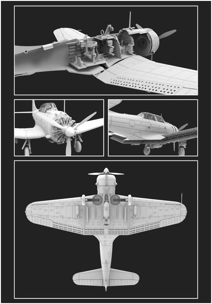 Flyhawk US Navy Dauntless Plastic Model FLYFH6002 1/72 SBD-2