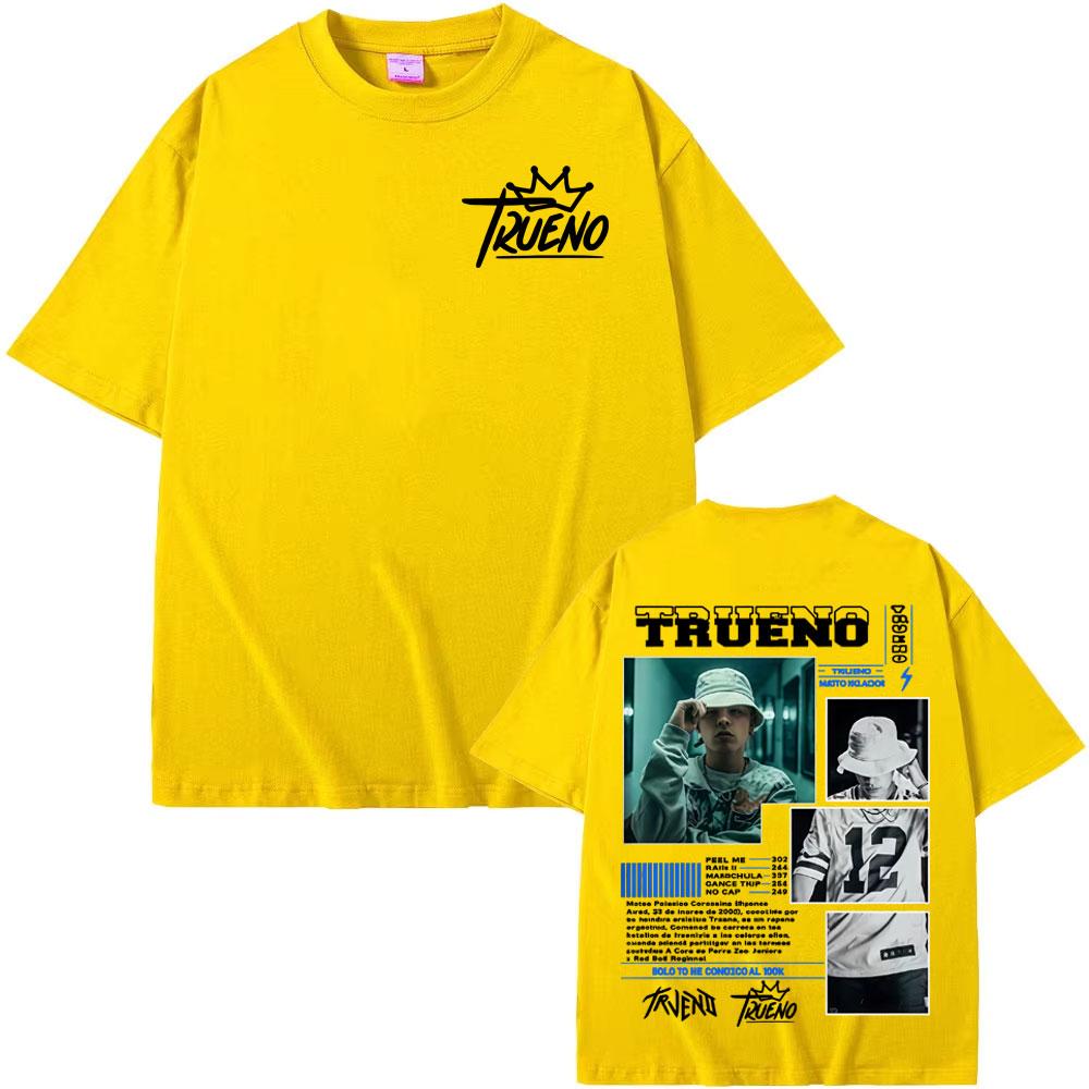 Rapper Trueno Album 2025 Tour Merch T Shirts Unisexs Women Fashion Hip Hop Pop Music Tshirt Summer Tops ONeck T Shirt Streetwear