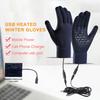 Electric Heated Gloves USB Winter Warm Gloves Knitted Touchscreen Mittens for Outdoor Cycling Skiing