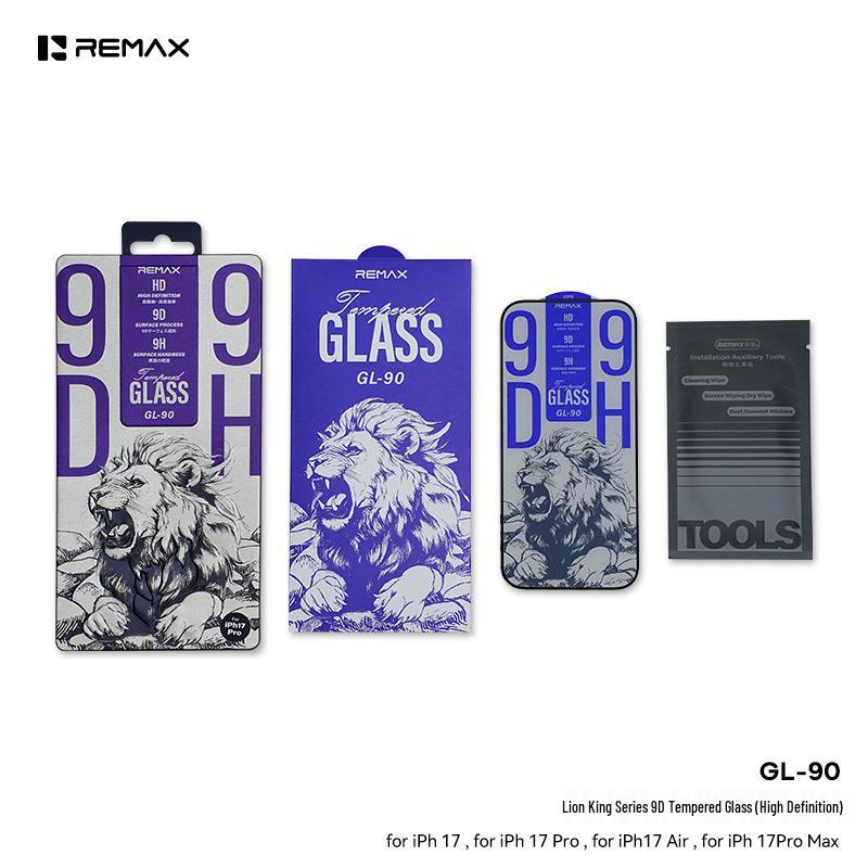 REMAX Lion King 9D Tempered Anti-Peep Screen Protector for Apple 17 Pro Max/16 Pro