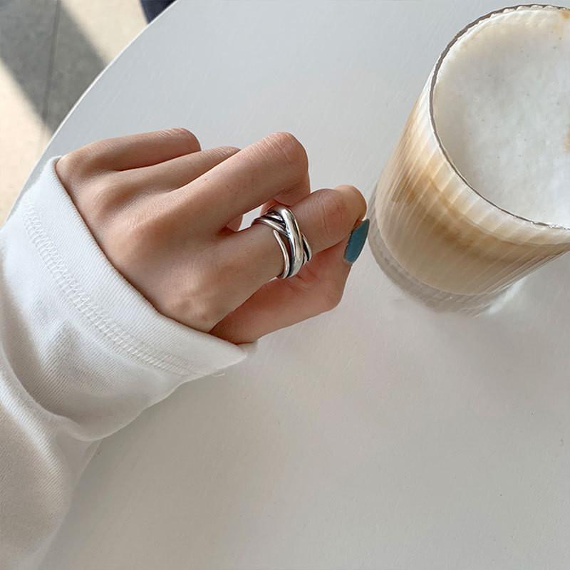 925 Silver Sterling Neutral Cross Ring Vintage Casual Accessory Gifts Holiday