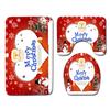 Christmas Bathroom Floor Mat Toilet Three-Piece Set