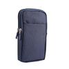 Nylon Mobile Phone Waist Bag with Double Zippers for Men
