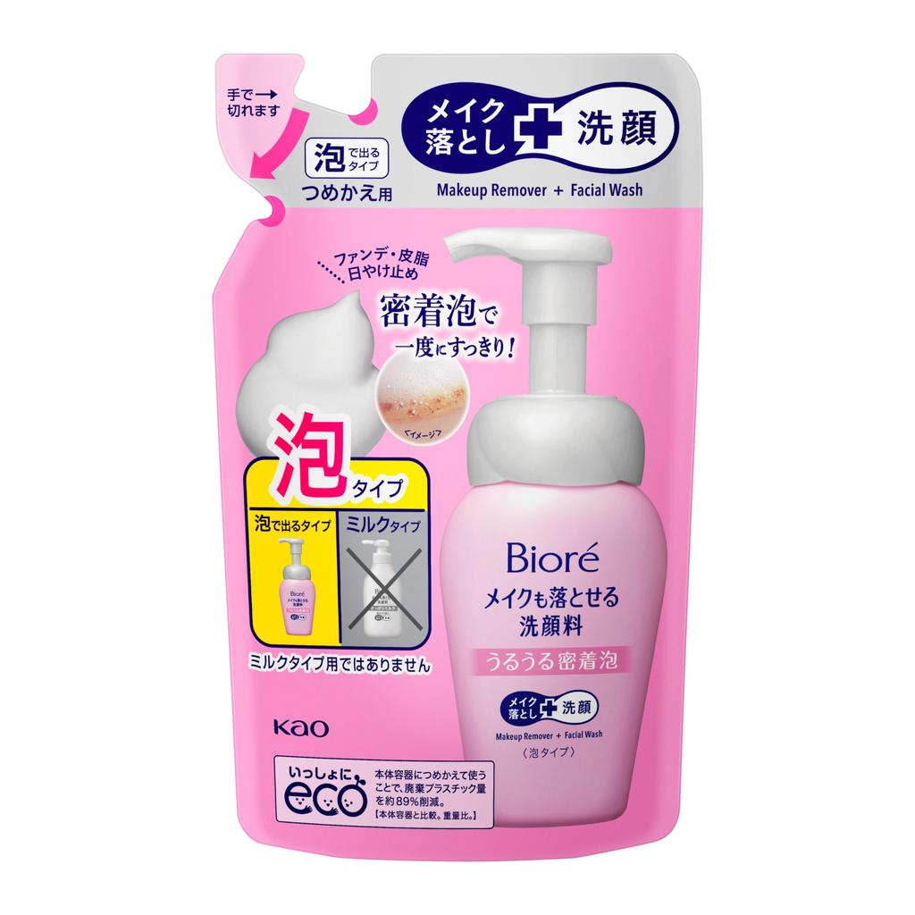 Biore Makeup Remover Facial Moisturizing 140ml Cleanser, Foam, Refill,