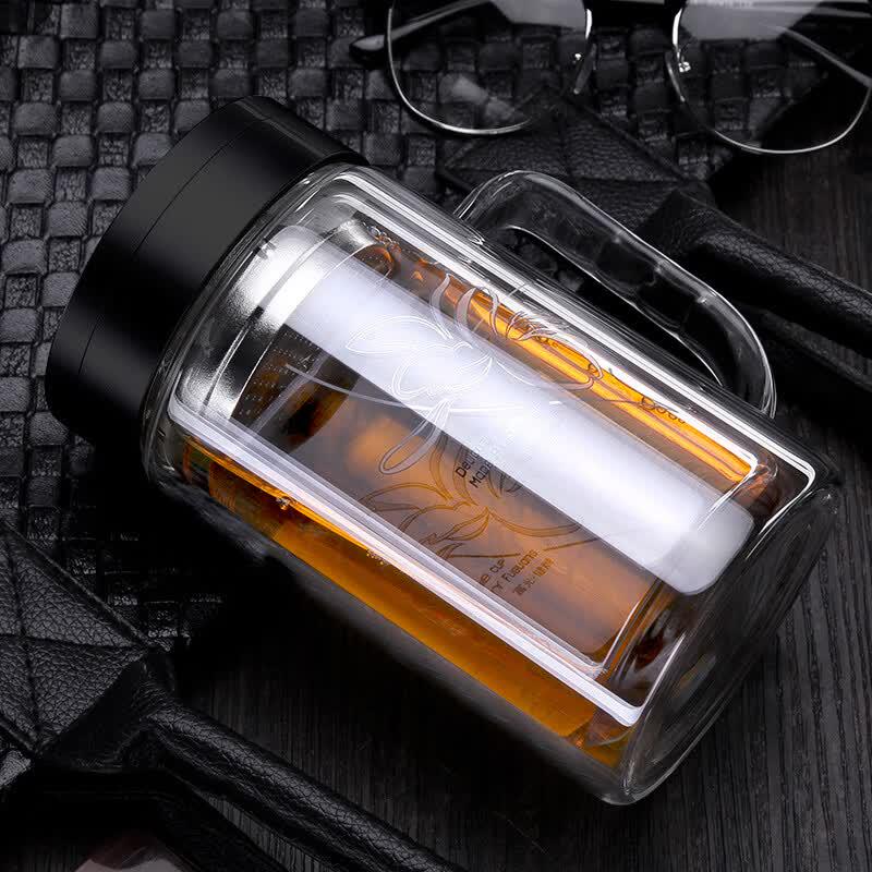FUGUANG Double-Layer Glass Cup
