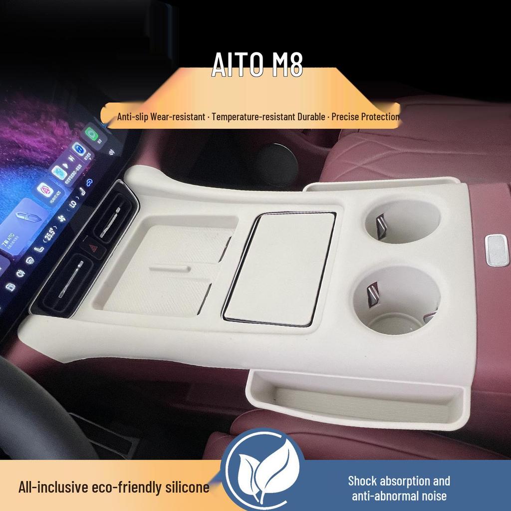 Silicone Anti-Slip Center Console Pad & Wireless Charger for AITO M8