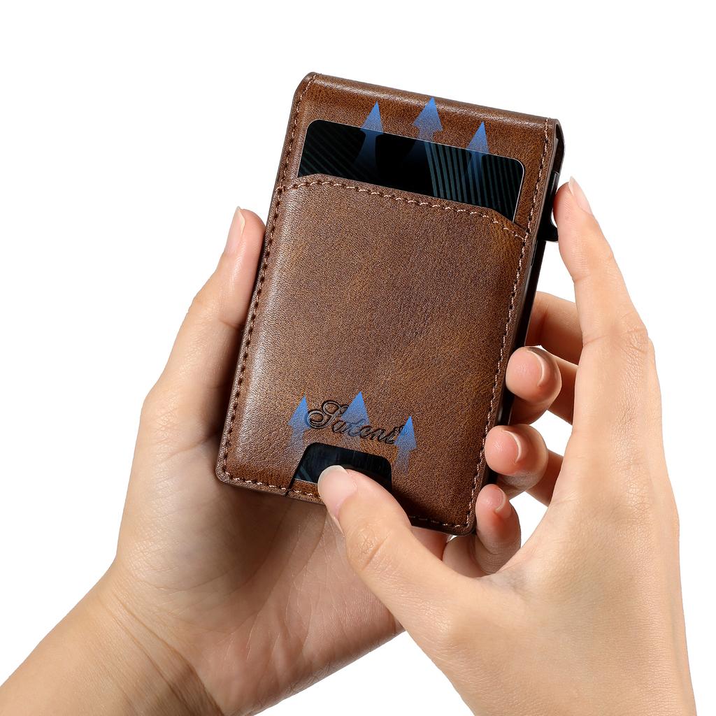 For iPhone 14 Pro Magnetic Case Waxy Texture Card Slots Leather Back Phone Cover