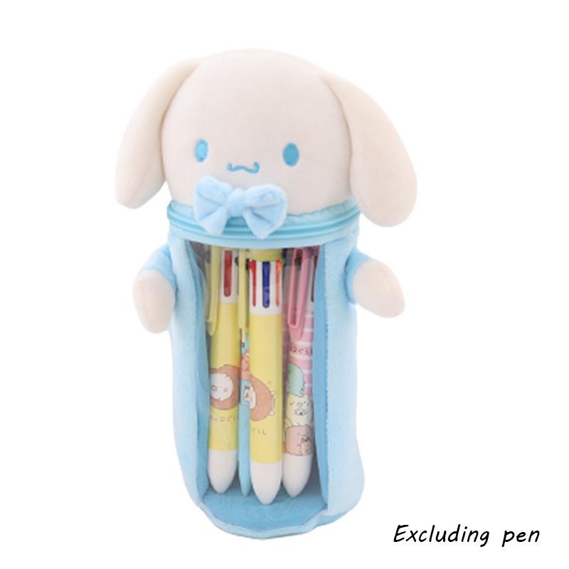 Cute Japanese Star Sailor Moon Plush Pen Holder Pencil Case For Girls' Stationery Storage, Transparent Gift Bag