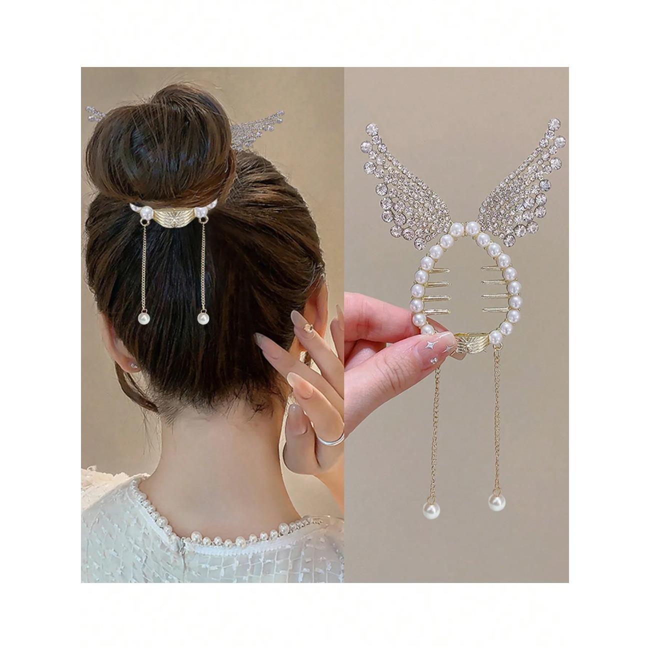 

1Pcs Fashion Angel Wings Tassels Hair Claws For Women Hair Accessories