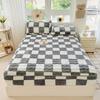 A-Class Milk Velvet Quilted Bed Cover: Thick, Warm, Single-Piece Plaid Bedspread & Mattress Protector