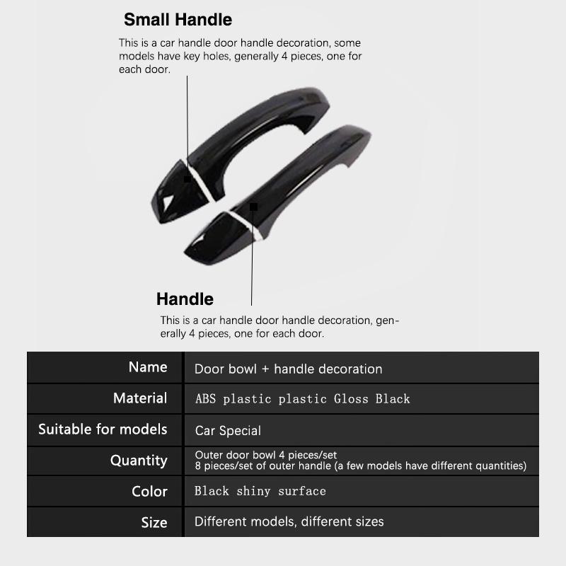 for Volkswagen VW Scirocco 3 MK3 2008~2017 Gloss Black Door Handle Cover Stickers Trim Car External Accessories 2009 2010 2011