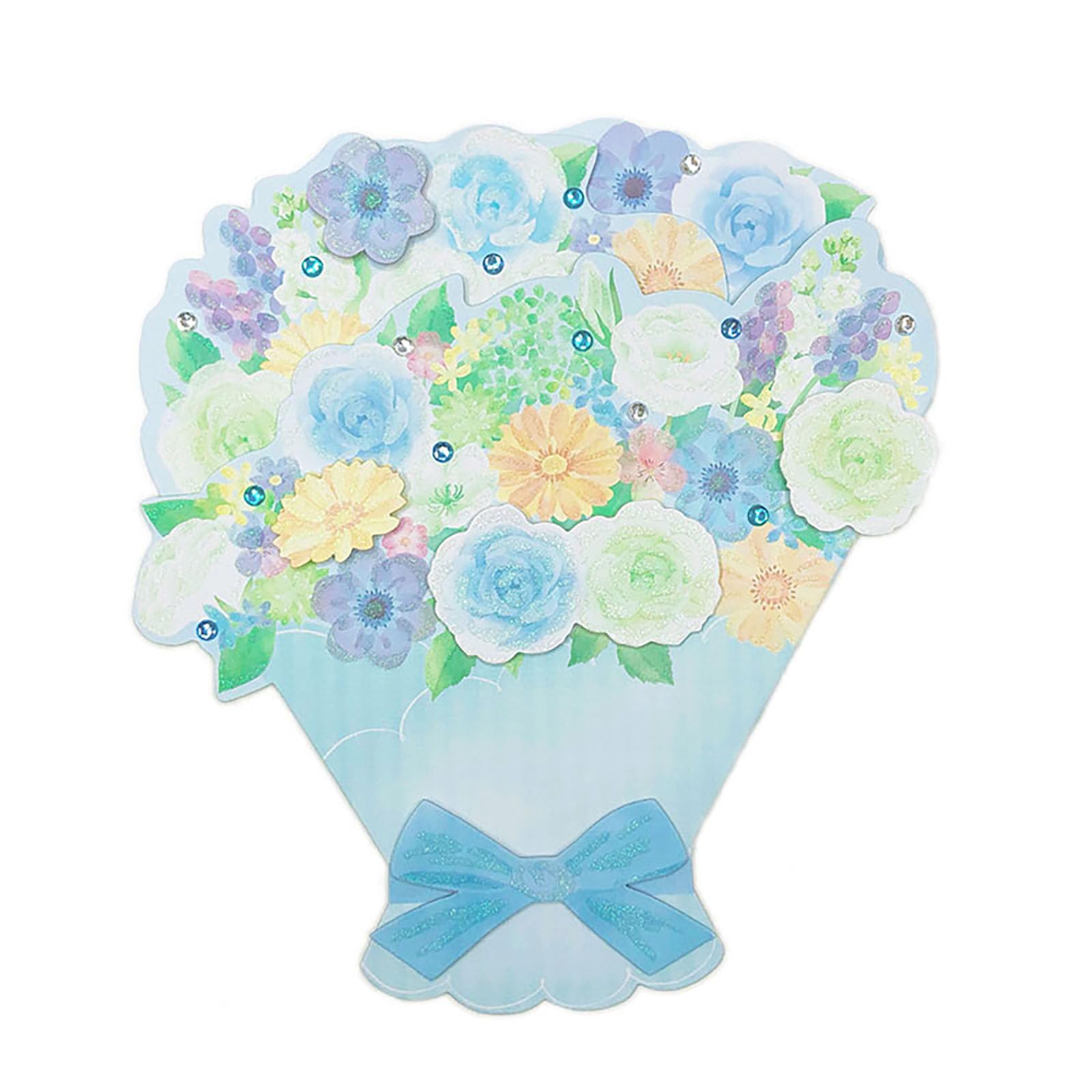 Sanrio Message Card with Blue Bouquet Design 657522 (SANRIO) синий