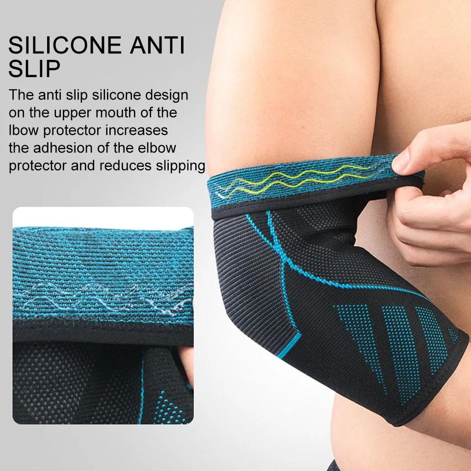 Loogdeel 1Pcs Breathable Compression Elbow Support Pads Elastic Brace Unisex Basketball Volleyball Fitness Protector Arm Sleeves