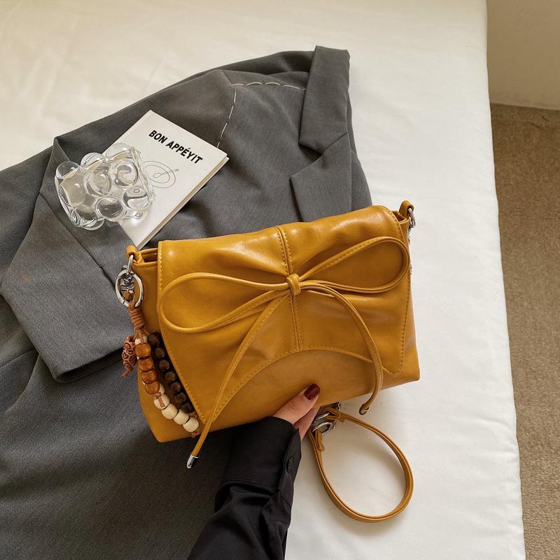 Large capacity bag women's trendy new popular fashion versatile shoulder bag high-end bow messenger bag