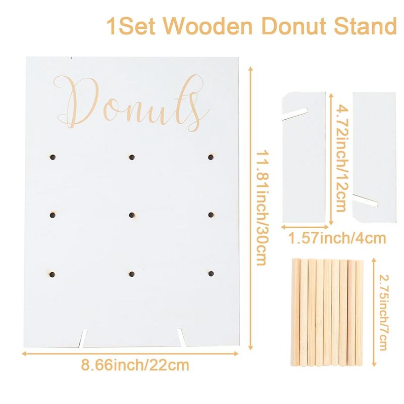 Wedding Decoration Wooden Donut Stand Wall Dessert Doughnut Table Holder Wedding Mariage Supplies Kid Birthday Party Baby Shower