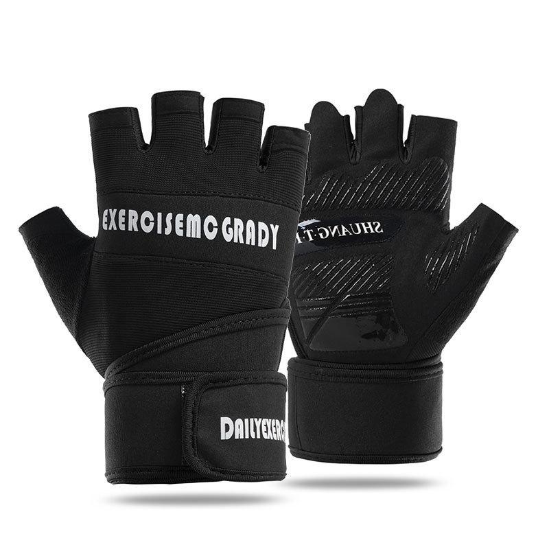 Breathable Half Finger Protective Dumbbell Weightlifting Exercise Outdoor Cycling Mountaineering Upgrade Anti Slip and Wear Resistant