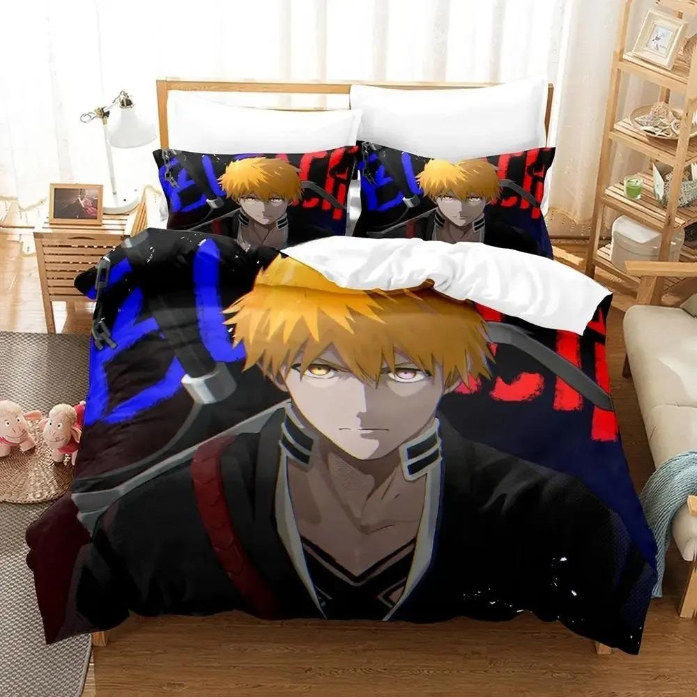 Bleach Bedding Set Single Twin Full Queen King Size Bed Set Adult Kid Bedroom Duvet cover Sets 3D Print Anime Bed Sheet Set Tool