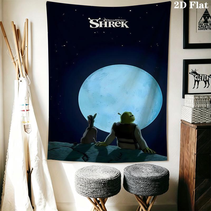 Shrek Green Ogre'S Tale Tapestry Wallmounted Background Cloth Home Decor Wall Decoration Wall Covering Decoration