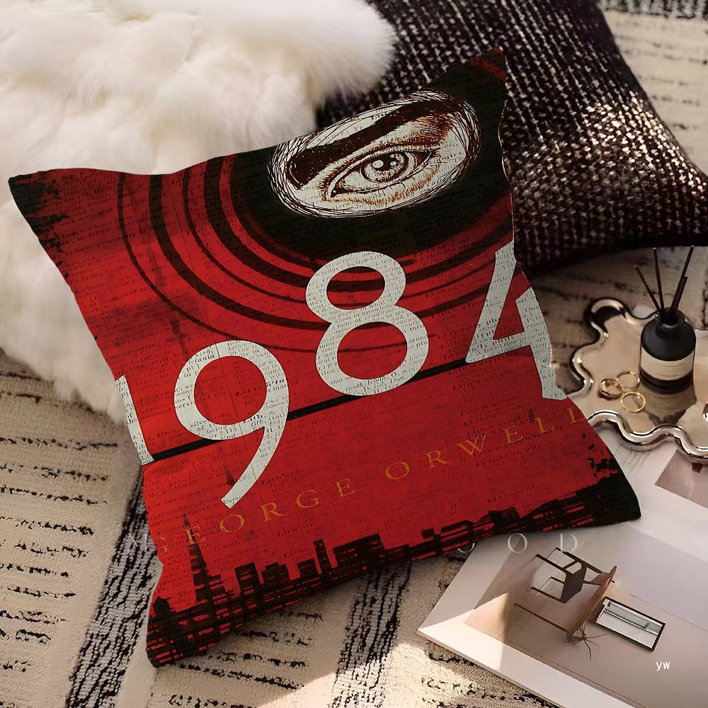 1984 George Orwell Movie Stitch Lucky Dragon Pillow Cover Sofa Cushion Cover Home Room Decoration Children Gift