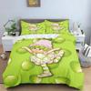 3D Cute Girls Strawberry Shortcake Bedding Set Colorful Cartoon Strawberry Girl Pattern Duvet Cover Pillowcase Home Decor Room