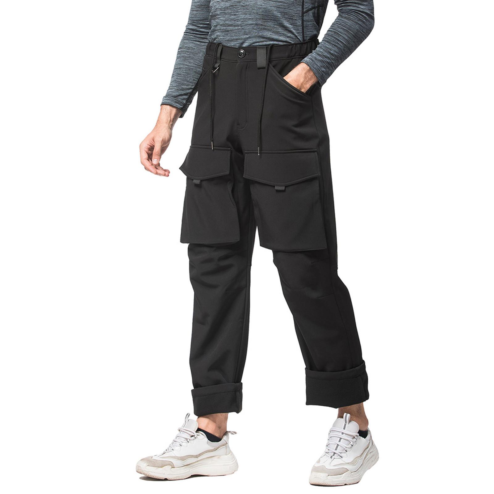 

Men s Sports Casual Jogging Trousers Lightweight Hiking Work Pants Outdoor Pant XL чорний