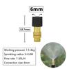 50pcs Adjustable Brass Misting Nozzle Copper Cooling Sprinkler 4/7mm Plastic Tee Barb Thread Connector For Garden Irrigation