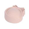 Vintage Wool Pillbox Hat with Bow, Light Pink, Formal Church Wedding Fascinator, Women's Special Occasion Headwear