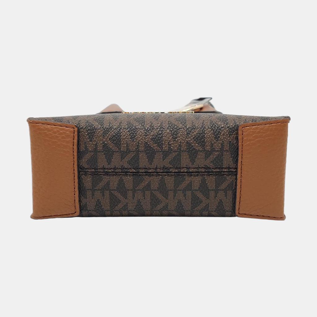 [Pre-Owned] Mercer Mini Brown Coated Canvas Monogram Crossbody Bag - Excellent #BQWWNG