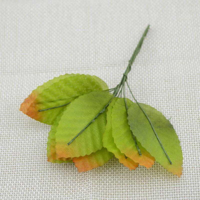 10/50pcs Artificial Silk Simulated plant Rose Leaf Outdoor Garden Wedding Decorative Home Decoration Holiday Party diy gift box
