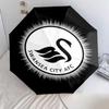 Swansea City Logo Pattern, Automatic Folding Umbrella, Portable and Foldable Design, 8 Ribs, a Christmas or Birthday Gift.