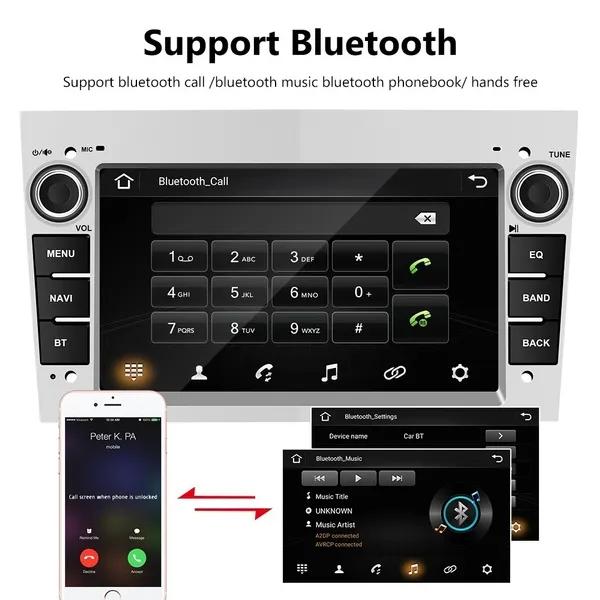2 Din Android 8.1 Πλοήγηση GPS Ραδιόφωνο αυτοκινήτου Συσκευή αναπαραγωγής πολυμέσων GPS+WIFI+DAB+OBD2 Autoradio για Opel