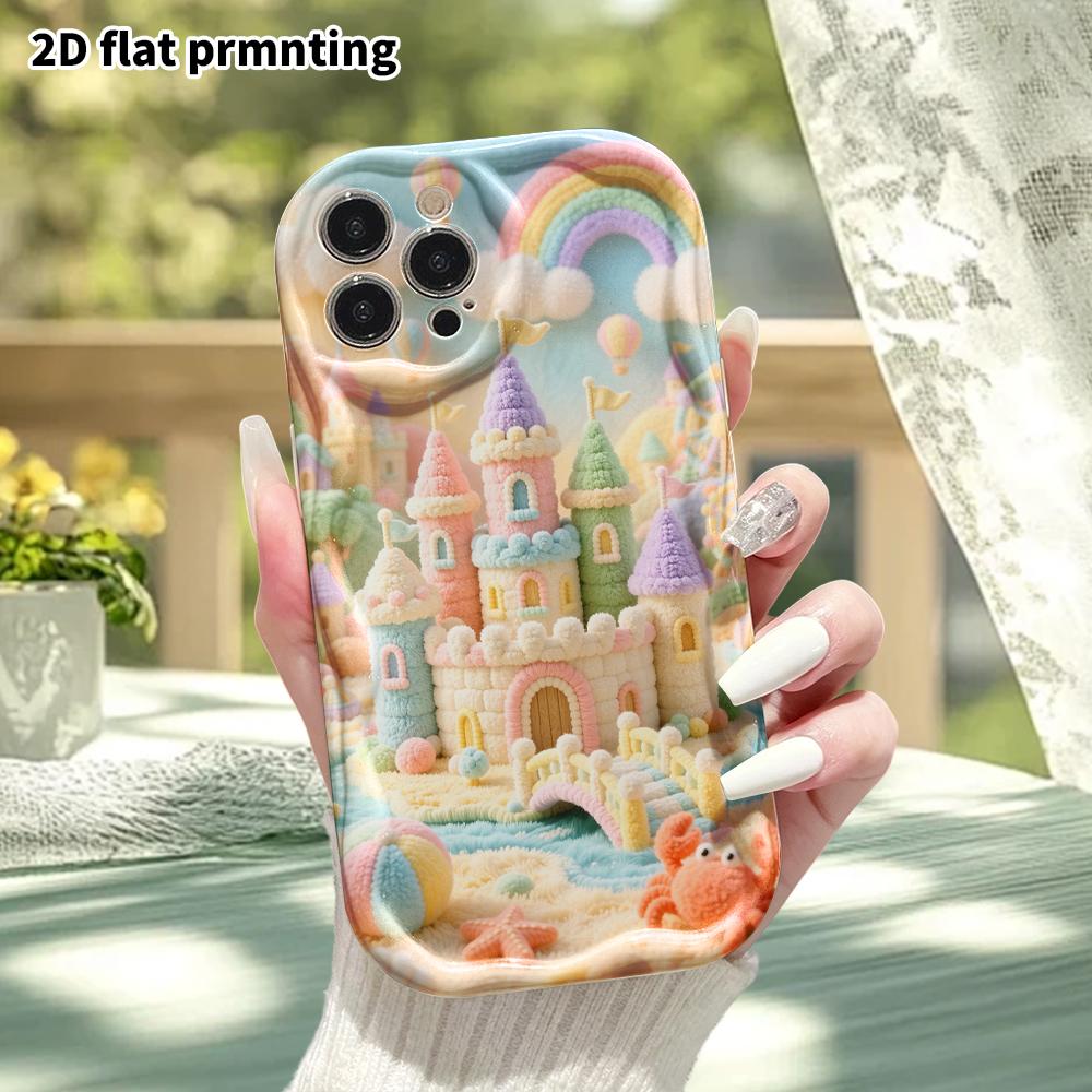 Phone Case: 2D Flat, Suitable for iPhone 18 17 16 15 14 13 12 Pro Protective Case, Dreamy Castle, Perfect Christmas and Halloween Holiday Gift