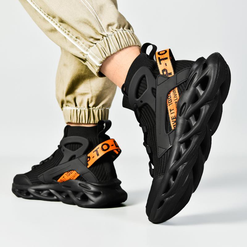 Men High Top Sneakers Breathable Mesh Lightweight Socks Shoes Comfortable Men Casual No-slip Walking Sneakers