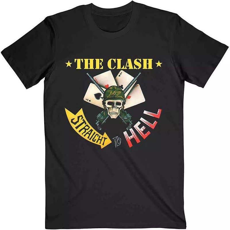 New The Clash Band London Calling Guitarists Guitar Case Rock Band Street Shortsleeved Tshirt