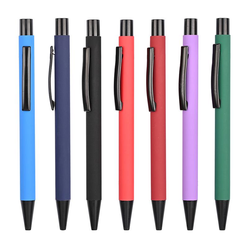 Customizable Metal Ballpoint Pen with Click-Action Spray Glue - Ideal for Business Gifts and Logo Printing.
